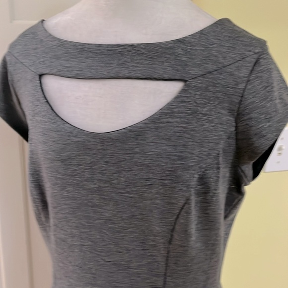 BANANA REPUBLIC Gray Cut Out Sheath Dress NWOT - Picture 5 of 10